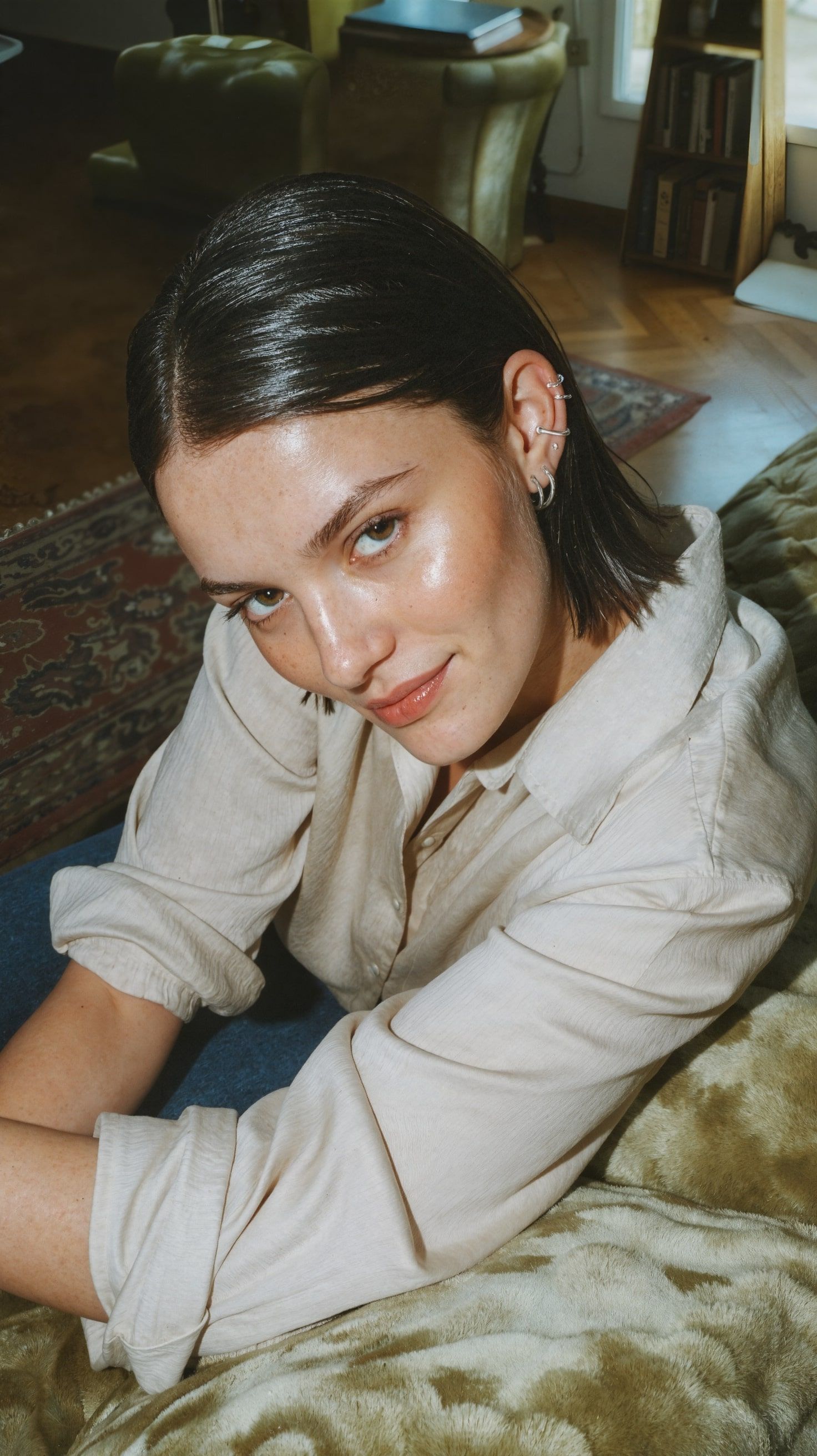 Woman in dynamic pose