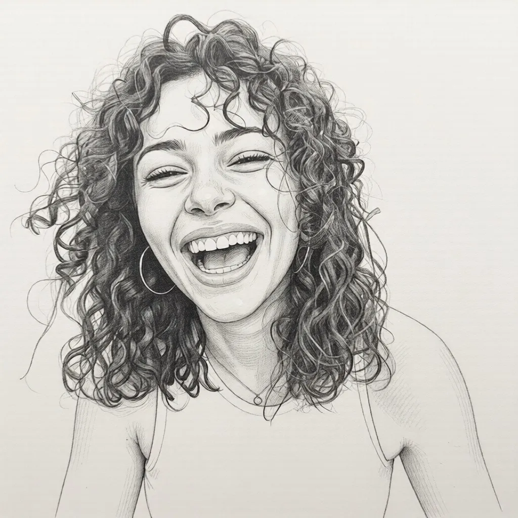 Laughing portrait, tool result