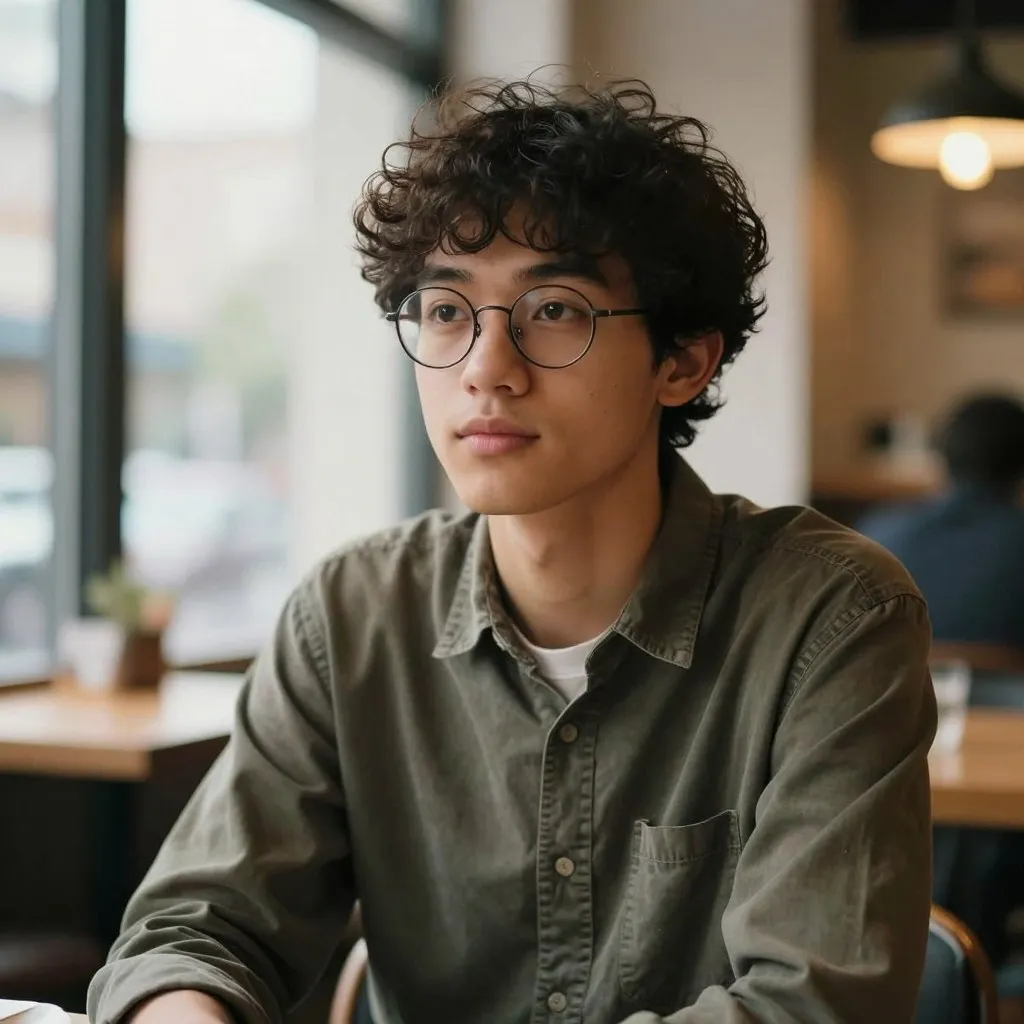 Cafe portrait, original input