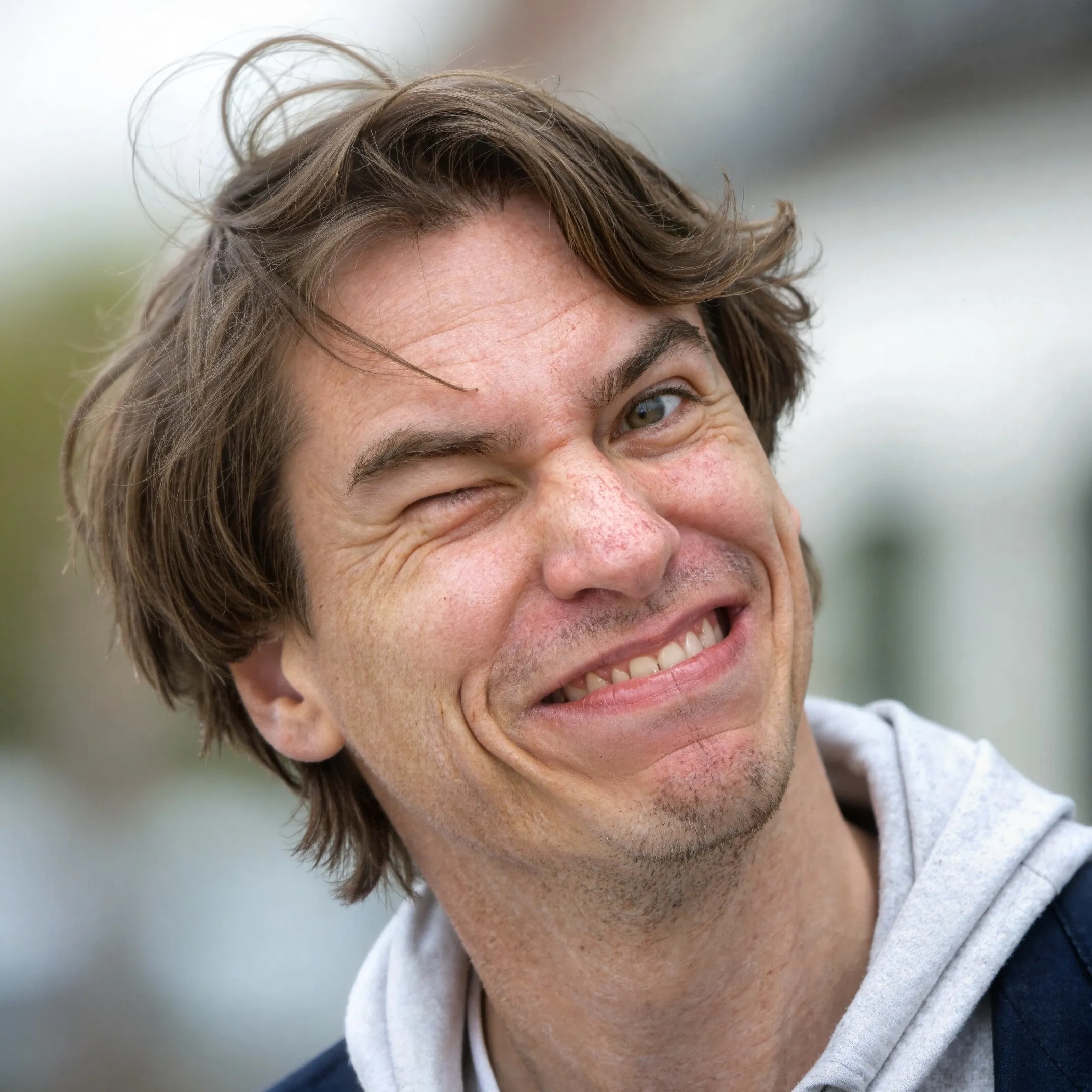 Man making weird face