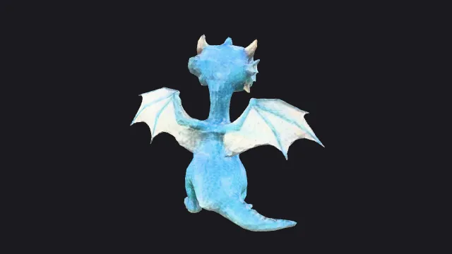 Dragon game asset, 3D model render