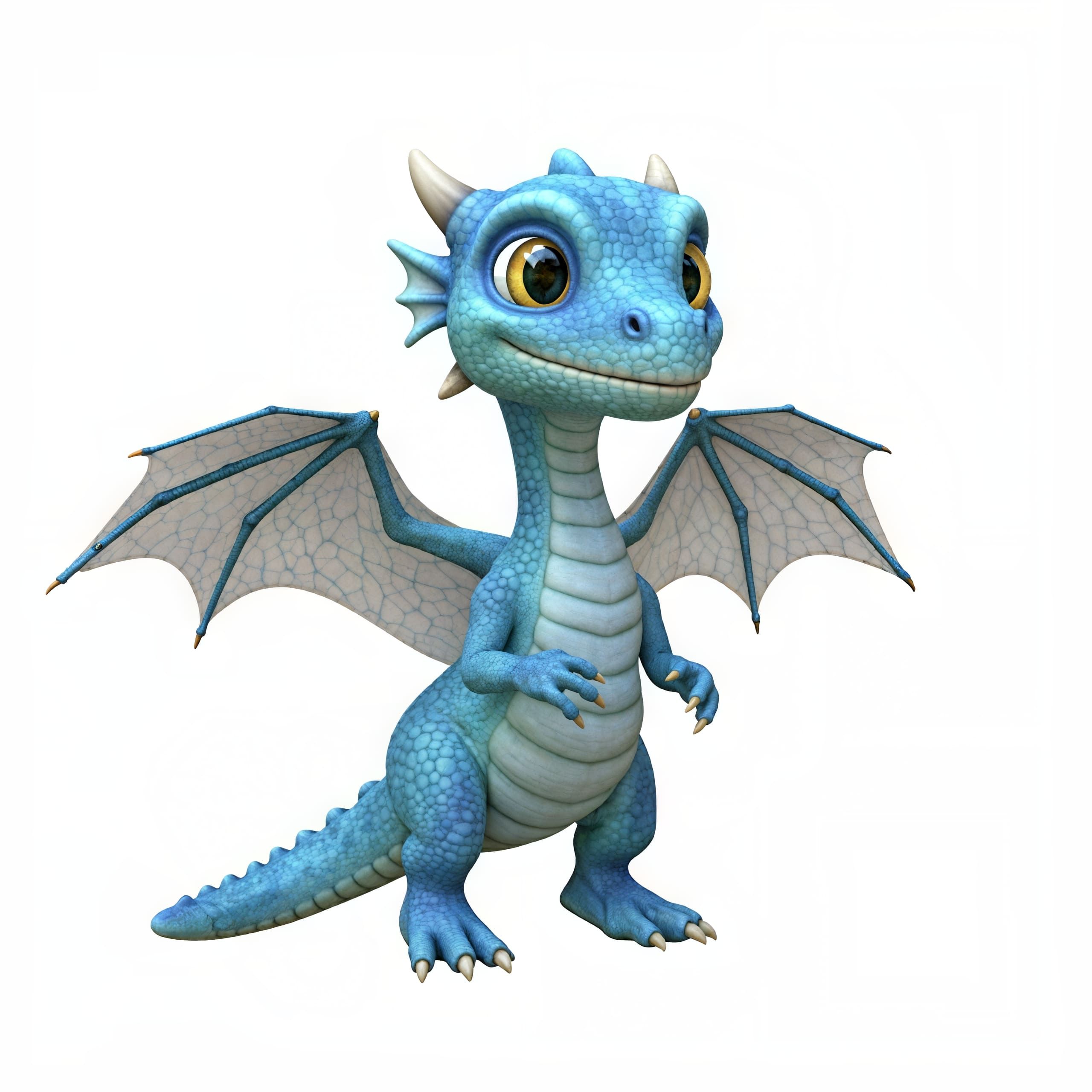 3D game asset of a blue dragon, with upscaling enhancing intricate scales, wing texture, and sharpness of rocky cliff details. after enhancement and upscaling