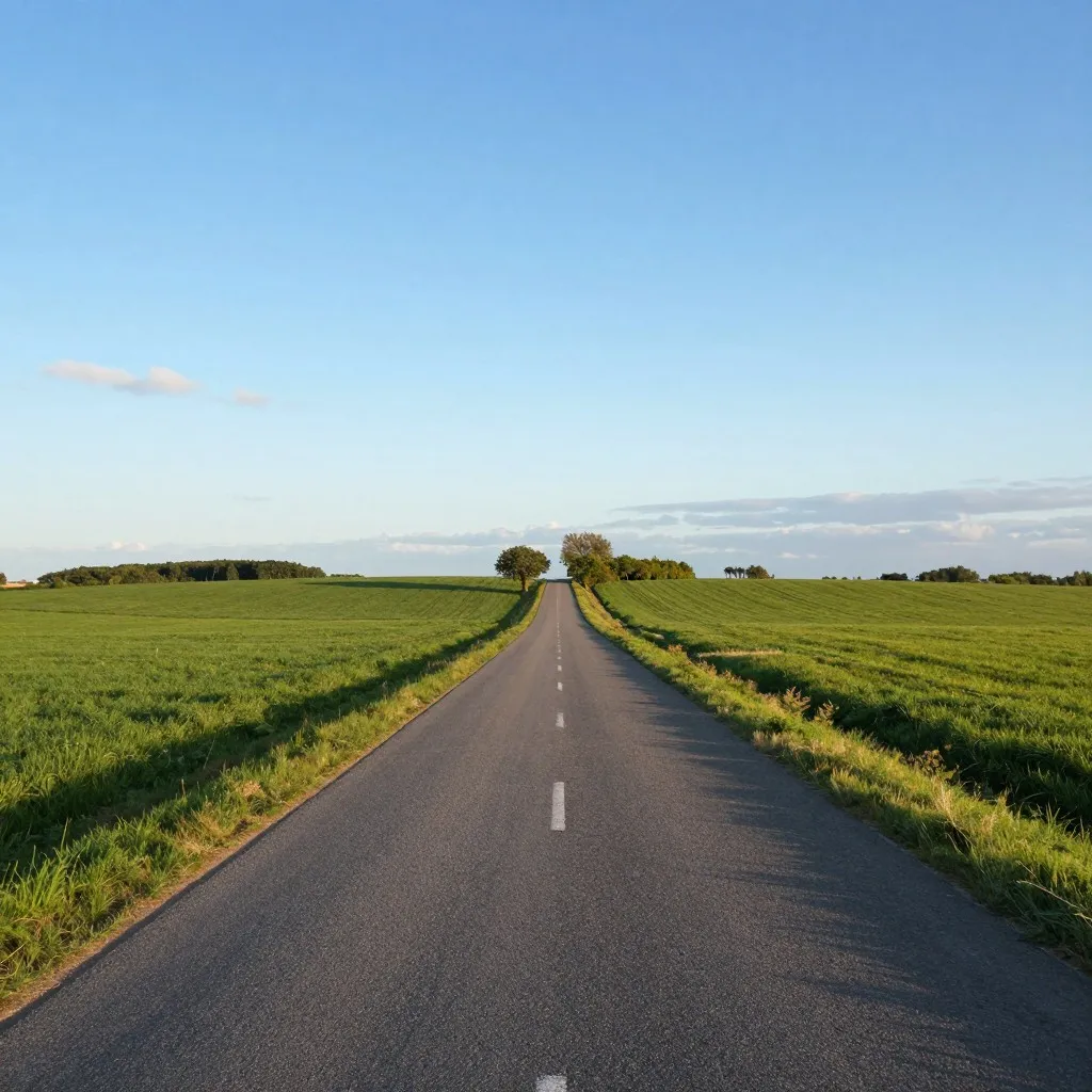 Country road at sunset, original input