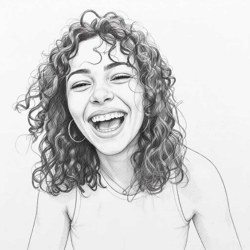 Laughing portrait, tool result