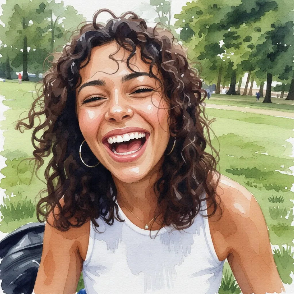 Watercolor portrait, tool result